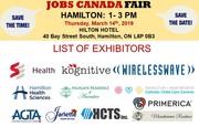 FREE: Hamilton Job Fair - March 14th,  2019