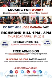 FREE: Richmond Hill Job Fair - April 18th,  2019