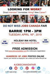 Barrie Job Fair - April 16th,  2019